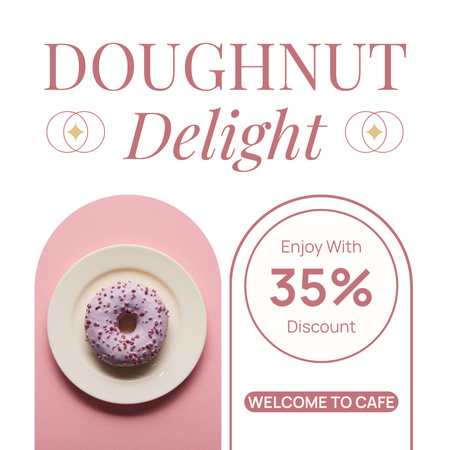 Sweet Welcome Treat At Cafe With Discount Instagram Design Template