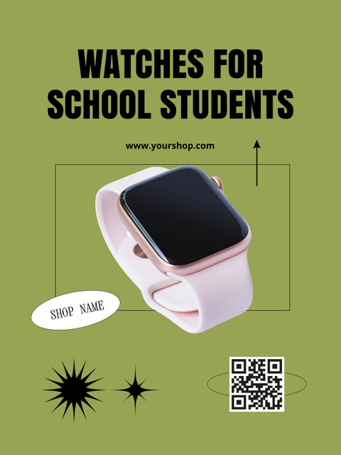 Template di design Smart Watches Sale Offer Poster 36x48in