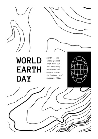 Designvorlage Earth Day Announcement für Poster