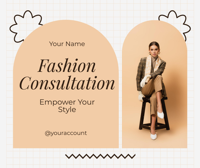 Modèle de visuel Fashion and Styling Consultation - Facebook