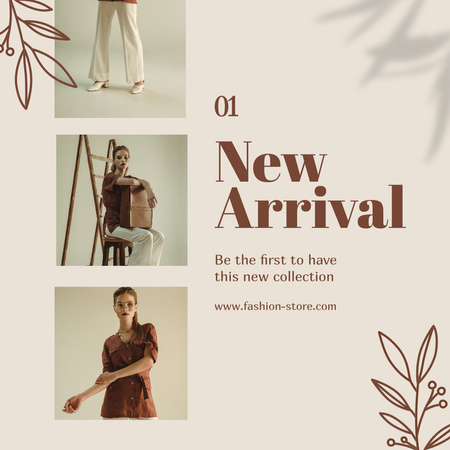 Módní reklama s ženou v elegantním oblečení Instagram Šablona návrhu