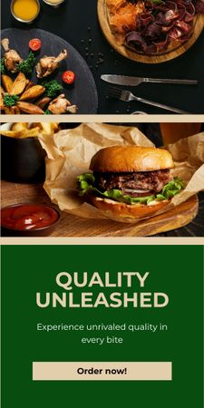 Oferta de desconto em fast food de qualidade Graphic Modelo de Design