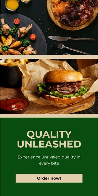 Discount Offer on Quality Fast Food Graphic – шаблон для дизайна