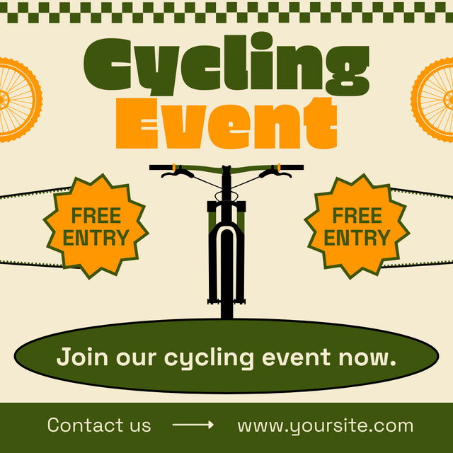 Designvorlage Free Participation in Cycling Race für Instagram AD