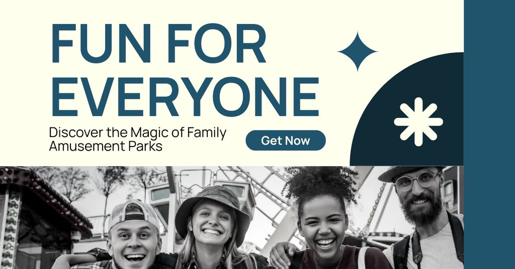 Stunning Amusement Park Offering Fun For Everyone Facebook AD – шаблон для дизайну