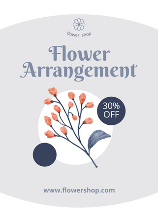 Designvorlage Bieten Sie Rabatte auf Blumen für Flayer