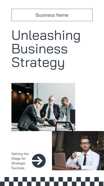 Businessmen Discussing Business Development Strategy Mobile Presentation – шаблон для дизайну