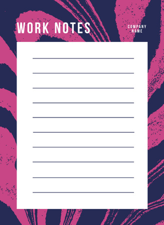 Work Schedule Planner On Abstract Texture Notepad 4x5.5in Design Template