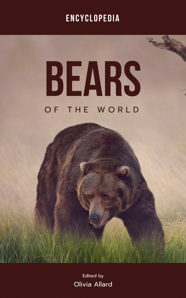 Encyclopedia of Bear Species of World Book Cover Design Template