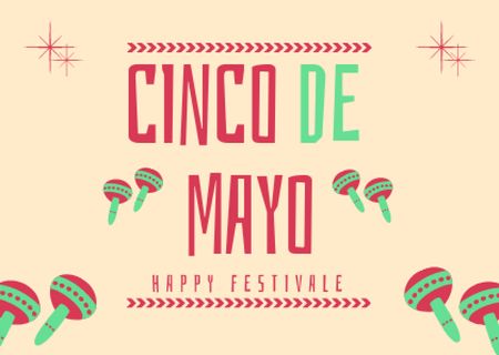 Cinco De Mayo Festival Card Tasarım Şablonu