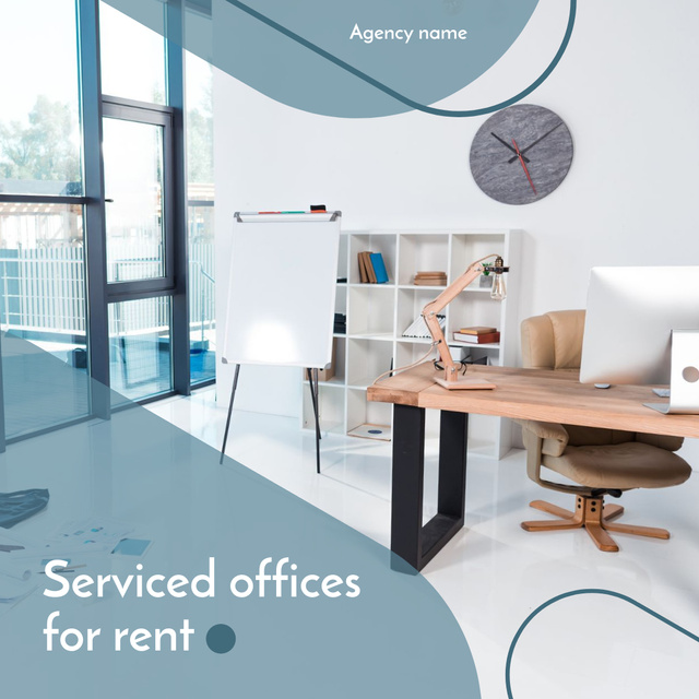 Serviced Offices for Rent Instagram Design Template