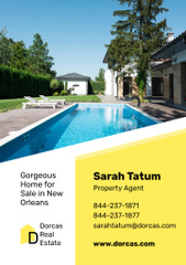 Real Estate Offer with Residential Modern House and Pool