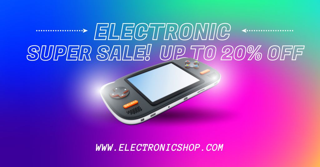 Super Sale Announcement on Gaming Gadgets Facebook ADデザインテンプレート