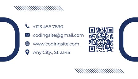 Digital Coding System Promo Business Card US Design Template