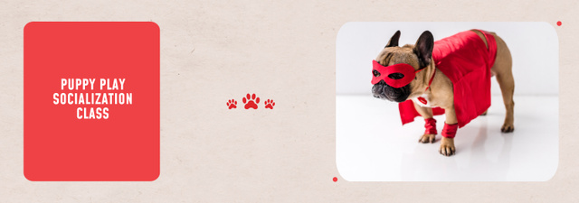 Template di design Puppy socialization class with Dog Tumblr