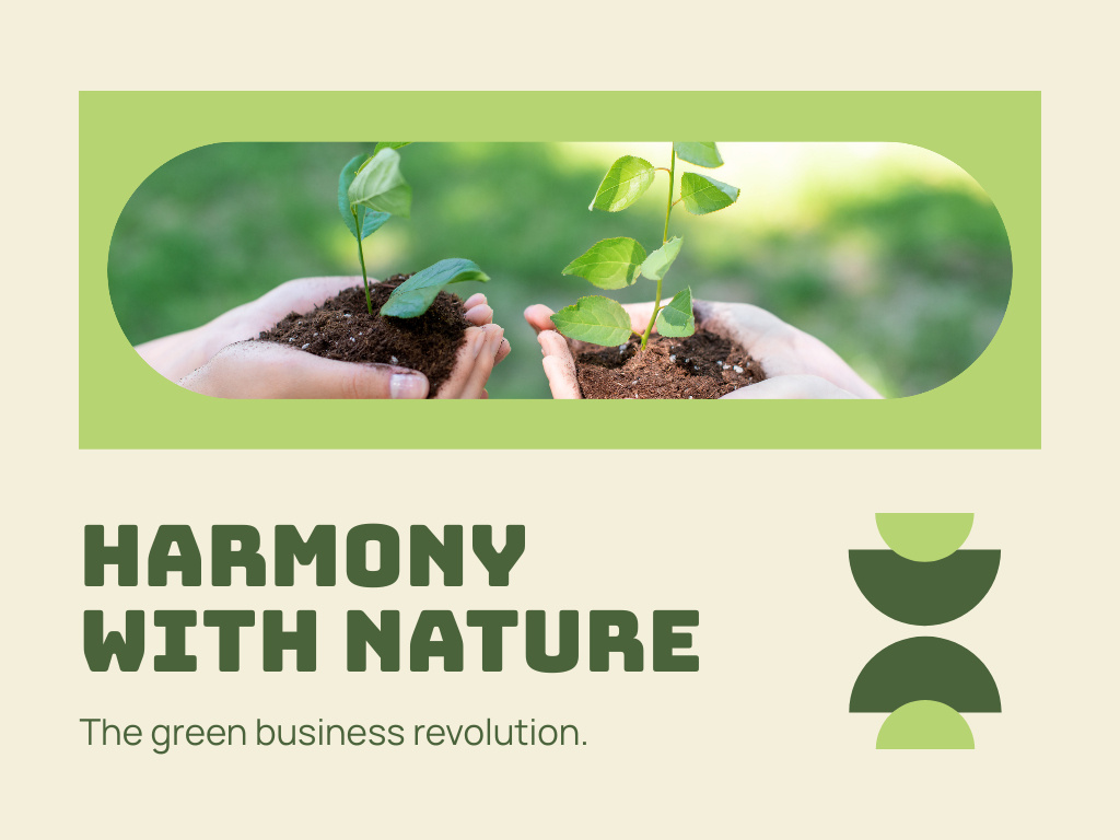Designvorlage Plan for Creating Business Harmonious with Little Sprouts für Presentation