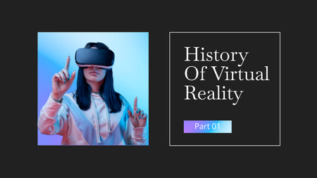 Template di design Storia della realtà virtuale con la donna con gli occhiali Youtube Thumbnail
