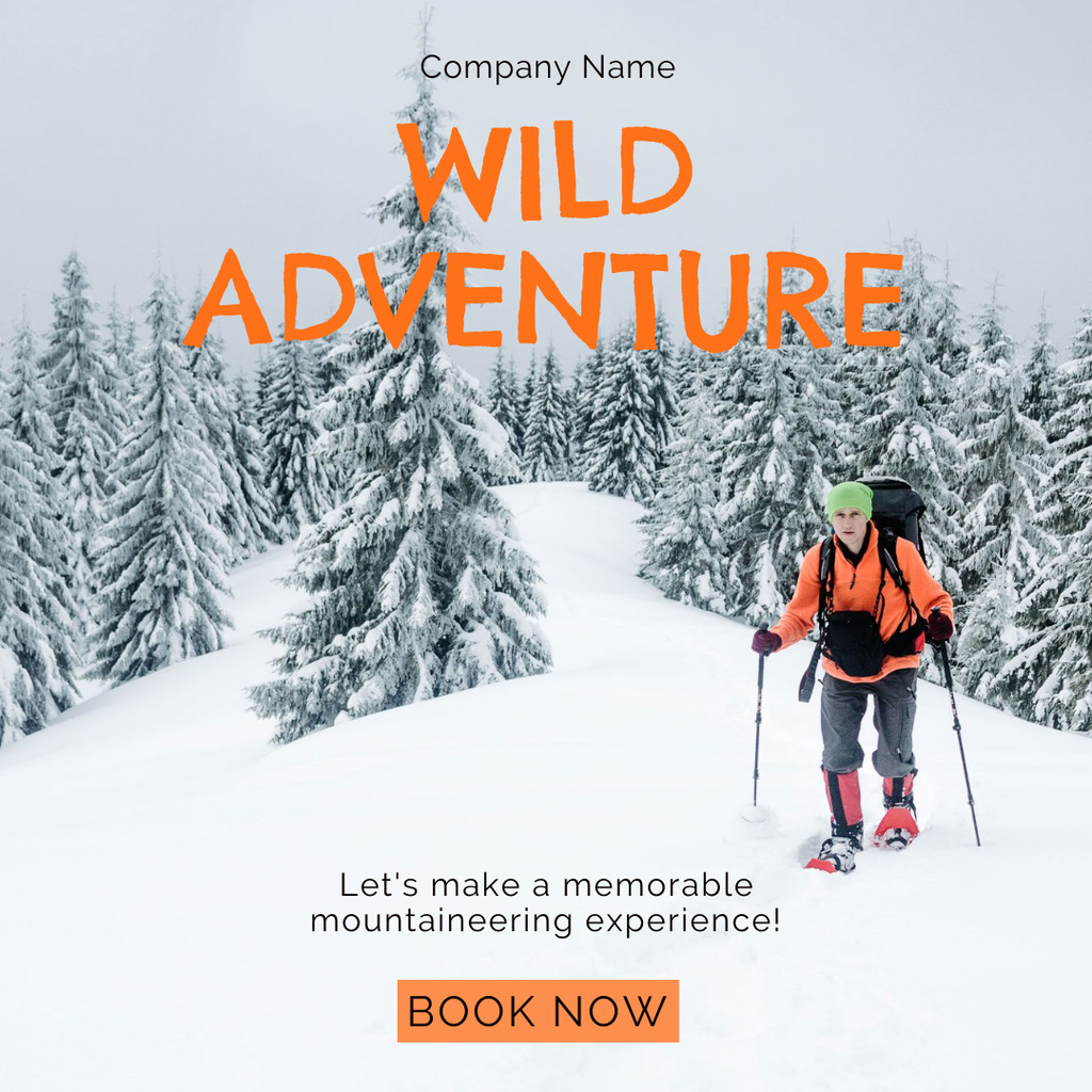 Wild Memorable Adventure  Instagram AD Design Template