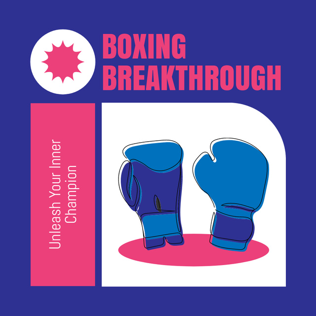 Plantilla de diseño de Martial Arts Ad with Boxing Gloves Instagram 