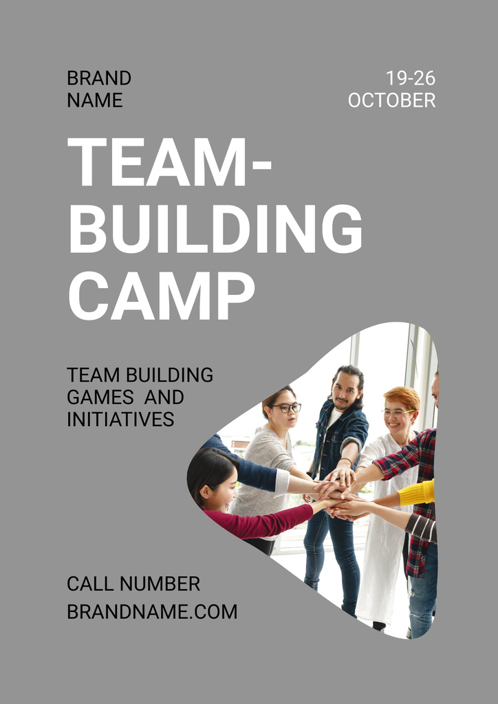 Szablon projektu team-building camp Poster
