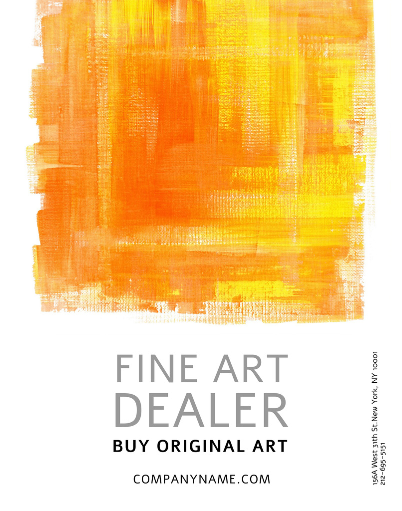 Sale Abstract Painting with Strokes of Paint Poster 22x28in Πρότυπο σχεδίασης