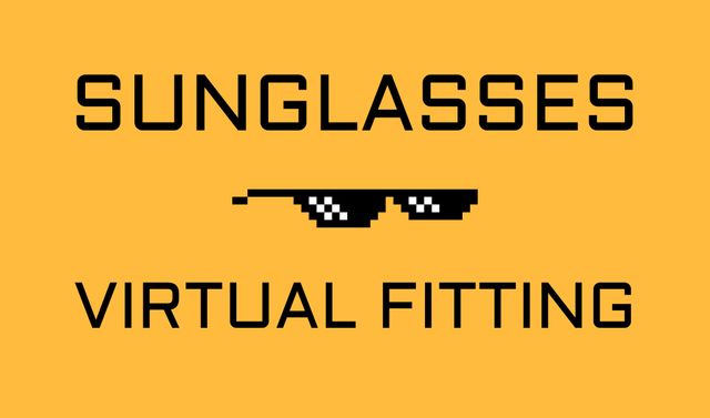 Designvorlage Online Sunglasses Trying App für Business card