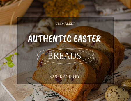 Delicious Easter Bread Discount in Market Flyer 8.5x11in Horizontal Design Template
