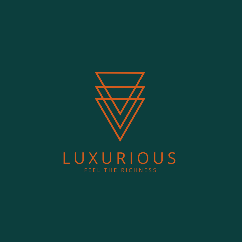 Luxurious Company Emblem Logo Design Template