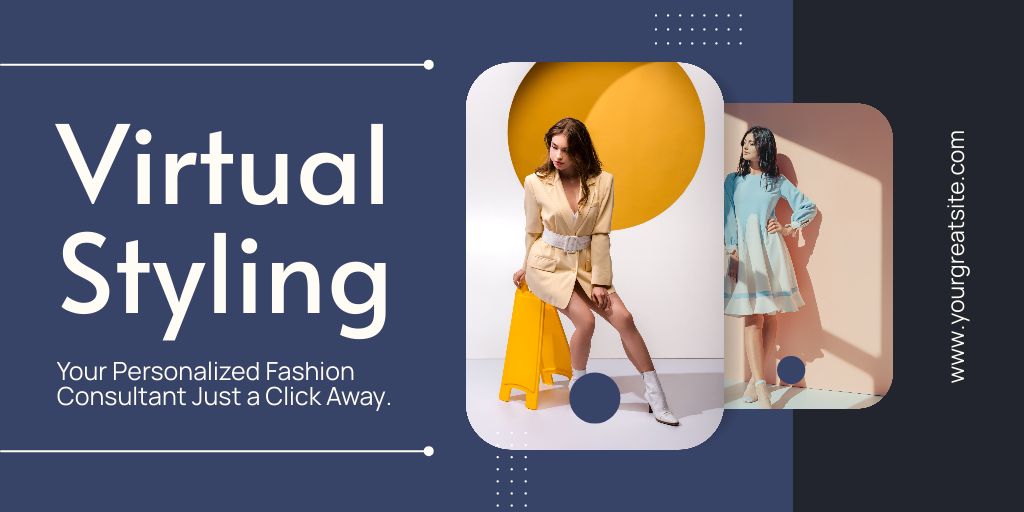 Virtual Styling and Trends Guidance Services Twitterデザインテンプレート