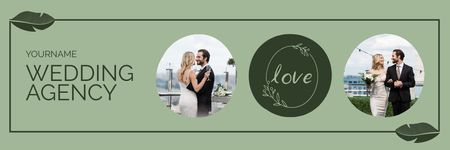 Plantilla de diseño de Services of Wedding Agency on Green Email header 