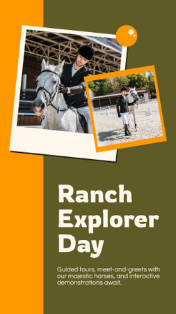 Den pro návštěvu Ranch Explorer Instagram Story Šablona návrhu