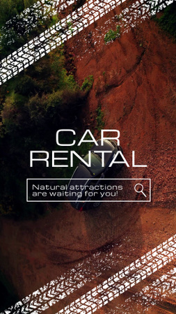 Car Rental Service Offer With Traces TikTok Video Modelo de Design