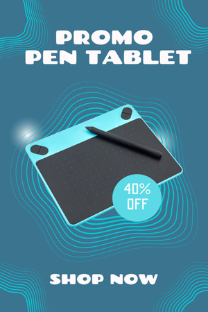 Promoção de novo modelo de tablet com caneta Tumblr Modelo de Design