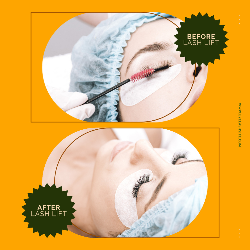 Collage with Eyelash Extension Service Offer Instagramデザインテンプレート