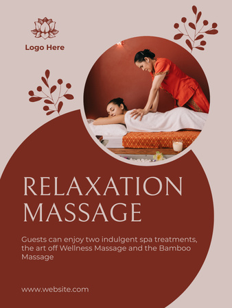 Plantilla de diseño de Anuncio de servicios de masaje profesional Poster US 