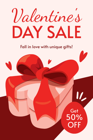 Plantilla de diseño de Valentine's Day Bargain of Unique Gifts Pinterest 