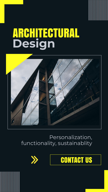 Professional Architectural Design Service With Slogan Instagram Video Story Modelo de Design