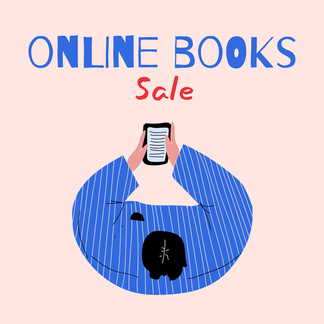 Online Books Sale Announcement Instagram Tasarım Şablonu