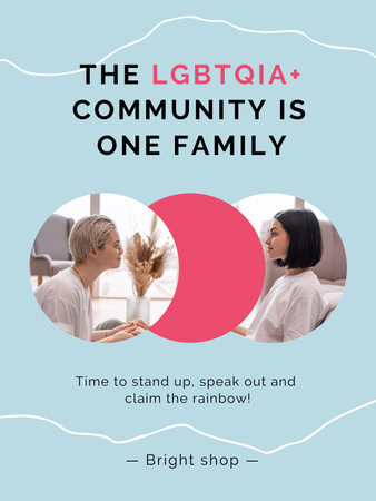 Template di design comunità delle famiglie lgbt Poster 36x48in