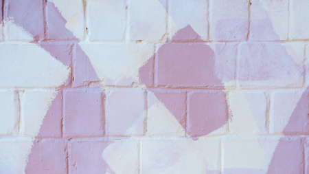 Ontwerpsjabloon van Zoom Background van Bakstenen muur met vlekken van pastel kleuren