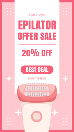 Platilla de diseño Offer Discounts on Epilators on Pink Instagram Story