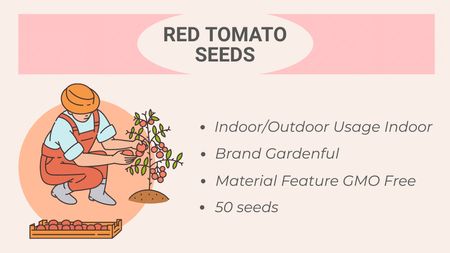 Red Tomato Seeds Offer Label 3.5x2in Design Template