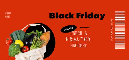 Grocery Sale on Black Friday Coupon Din Large Design Template