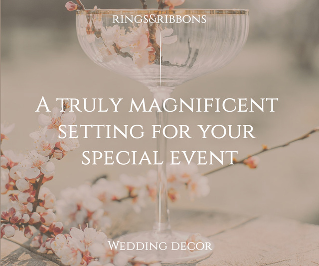Offer of Magnificent Setting for Wedding Large Rectangle Tasarım Şablonu
