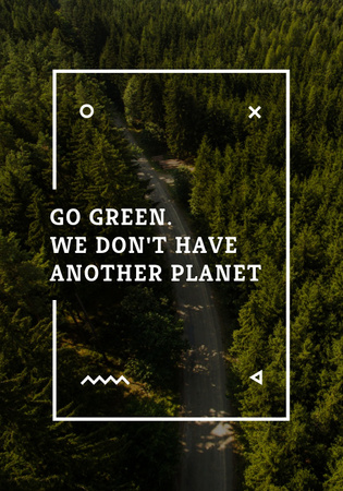 Citation about green Planet Poster 28x40in Design Template
