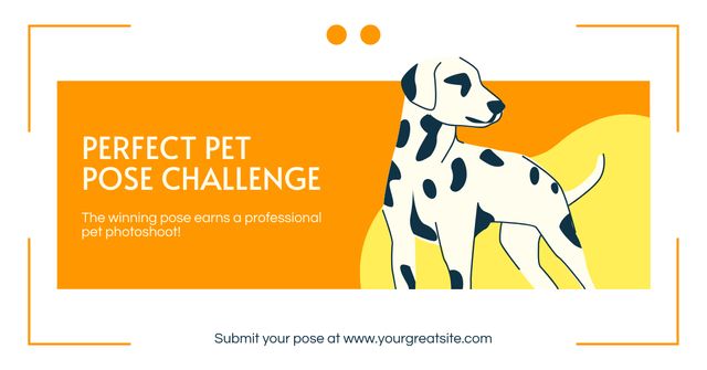 Dogs Posing Contest Facebook AD Modelo de Design