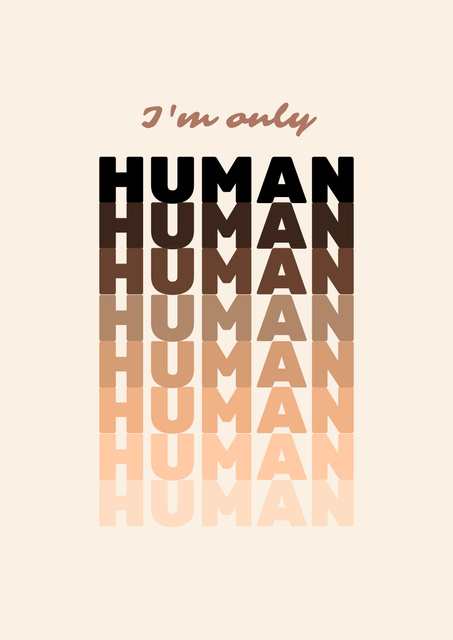 Designvorlage Text of Humans Equality Concept für Poster