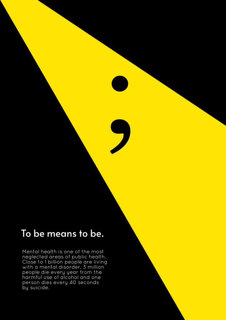 Coverage of Mental Health Social Issue Poster – шаблон для дизайну