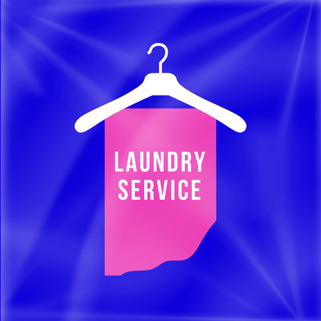 Emblem of Laundry Service Logo Design Template