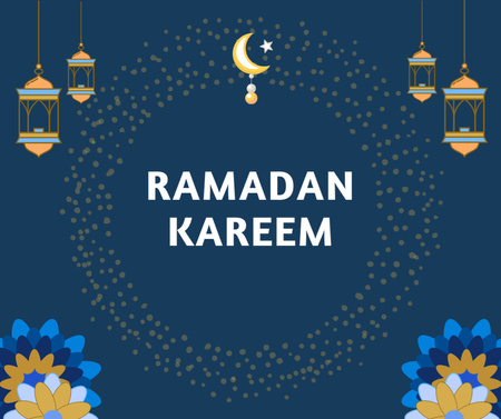 Pozdrav na Svatý měsíc ramadánu Facebook Šablona návrhu